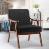 GDFStudio Torin Mid-Century Modern Rubberwood Upholstered Chair - 2 of 4
