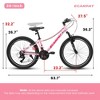 Kumasinova Women's Mountain Bike,7 Speed with Shock Absorbing Front Fork,V-Brakes,2.125" W Tires,Carbon Steel Frame Bicycle for Outdoor Adventure - 3 of 4
