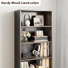5-Tier Bookshelf, 71.4" Tall Industrial Bookcases with Doors, Floor Standing Display Storage Shelves for Office, Living Room, Bedroom, Kitchen - 3 of 4