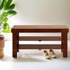 NicBex 35.5" Shoe Bench,Modern Ottoman with Storage Shelf for Living Room,Entryway - 4 of 4
