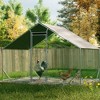 Large Metal Chicken Coop, Walk-in Chicken Run,Galvanized Wire Poultry Chicken Hen Pen Cage - 4 of 4