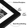 Americanflat 16x20 Picture Frame with Polished Plexiglass, Use as 12x16 Frame with Mat or 16x20 Frame Without Mat, Epic Collection, Black - 3 of 4
