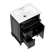 Akoasm 24 in. W Sink Bathroom Vanity Cabinet with One Flip Drawer and Two Drawers-Black - 4 of 4
