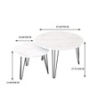 27.56'' Round Nesting Coffee Table Set of 2, Circular Nesting End Table Set, Round Wooden Tabletop - 4 of 4