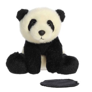 Aurora Mini Min Panda Shoulderkins Adorable Stuffed Animal White 4" - 1 of 4