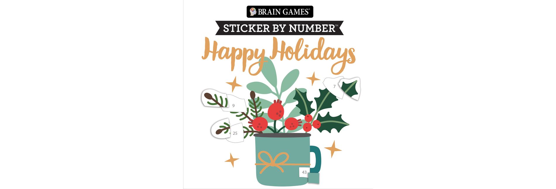 Brain Games - Sticker by Number: Happy Holidays (Christmas - Stocking Stuffer) - by  Publications International Ltd & New Seasons & Brain Games