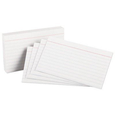 Oxford Heavyweight Ruled Index Cards, 3 x 5, White, 100/Pack