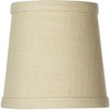 Springcrest Set of 8 Hardback Drum Lamp Shades Nallad Herbal Beige Small 4" Top x 5" Bottom x 5" High Candelabra Clip-On Fitting - 3 of 4