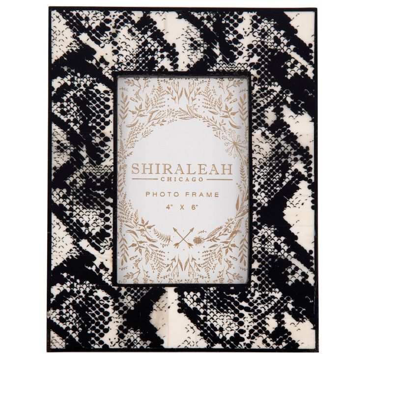 Shiraleah Black Snake Print 4x6 Picture Frame, 1 of 6