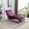 CAVINAS Velvet Chaise Lounge Chair, Button-Tufted Upholstered Recliners Chair, Accent Chair with Pillow, Sofa Chair for Bedroom, Living Room - 4 of 4