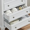Tall 5-Drawer Bedroom Dresser: Modern Grey Chest with Metal Handles, Multi-Purpose Clothes Organizer & Accent Storage for Closet, Living Room - 2 of 4