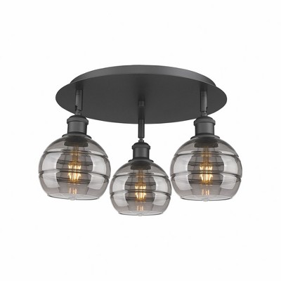 Rochester - 3 Light Flush Mount In Industrial Style-8.88 Inches Tall and 17.63 Inches Wide