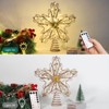 Aoibox 40 LED Christmas Tree Topper Diamond Star Glitter Metal Ornament for Holiday Decor Rose Gold 20x24cm 1 Piece - 4 of 4