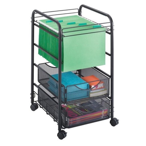 Steel Onyx 2 Drawer Mesh File Cart In Black Safco Target