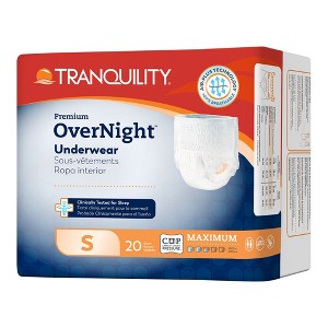 Tranquility Premium OverNight Disposable Underwear Pull On with Tear Away Seams Small, 2114, 20 Ct - 1 of 4