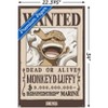Trends International One Piece - Monkey D Luffy Wanted Poster Unframed Wall Poster Prints - 3 of 4