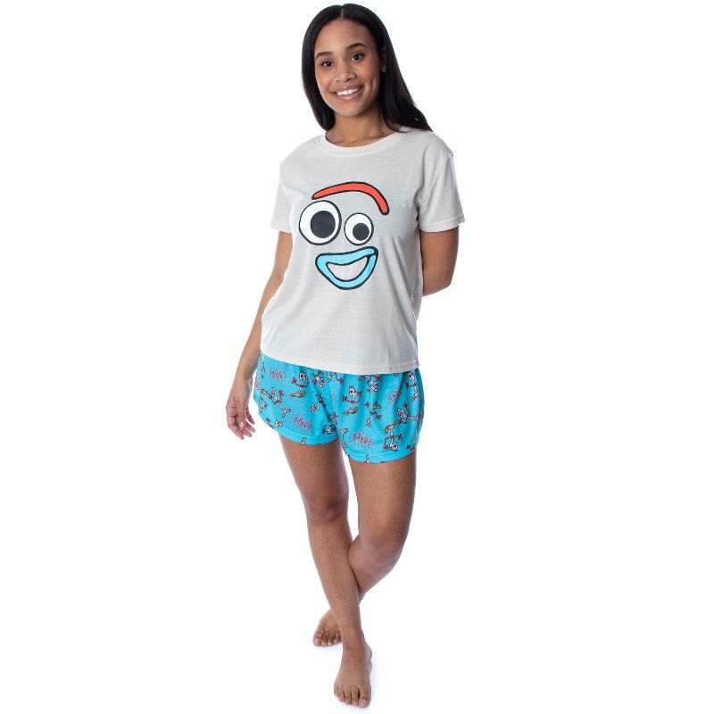 Disney Women's Toy Story Forky Shirt and Shorts 2 Piece Pajama Set Forky, 2 of 6
