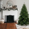National Tree Company 6.5 ft Pre-Lit Artificial Medium Christmas Tree, Green, Tiffany Fir, White Lights, Includes Stand - 2 of 4