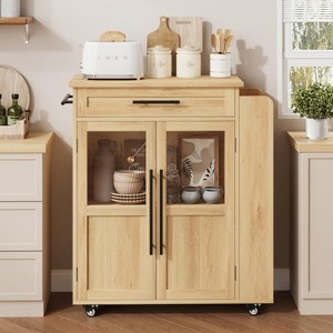 Nasitip Mobile Kitchen Island Cart with Rolling Wheels, Drawers, Spice Rack,Versatile Storage & Serving Cart for Kitchen, Dining Room - 1 of 4