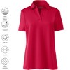 Lands' End Women's Short Sleeve Rapid Dry Sport Neck Polo Shirt - 4 of 4