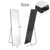 FONTOI Rectangle Floor Standing Mirror, 16''*59'' Wall Mirror with Stand for Bedroom Living Room Cloakroom Entryway, Black, 16"*59"*11" - 3 of 4