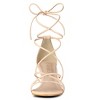 Allegra K Women's Strappy Kitten Heel Lace-Up Sandals - 3 of 4