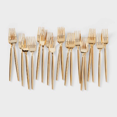 20ct Gold Plastic Disposable Forks - Spritz™