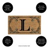 28" x 16" Monogram Coir Mat, Letter  "L" - 3 of 4