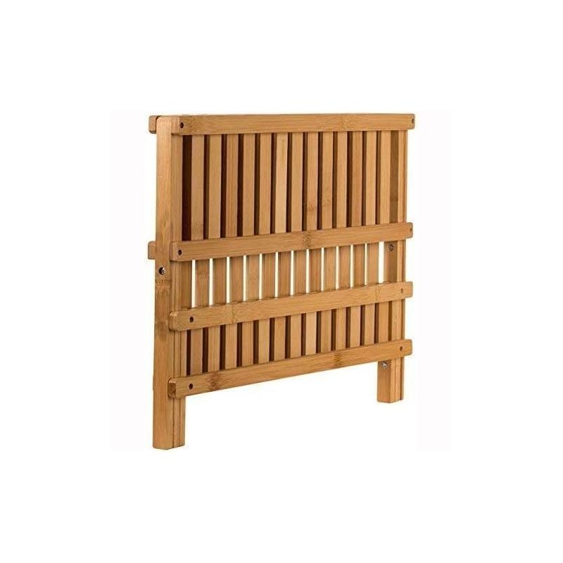 Bamboo Drying Rack - 2 Tier Wooden Dish Drainer  - Collapsible Compact Plate Rack for Kitchen - Homeitusa, 2 of 4