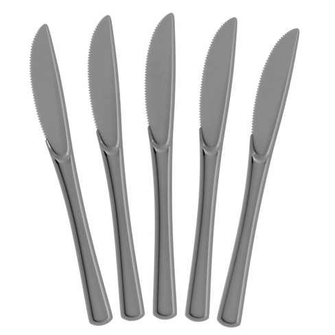 Heavy duty silver hot sale plastic cutlery