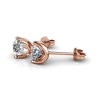18K White Gold over Sterling Silver Floating Halo Stud Earring with crystals from Swarovski - 4 of 4