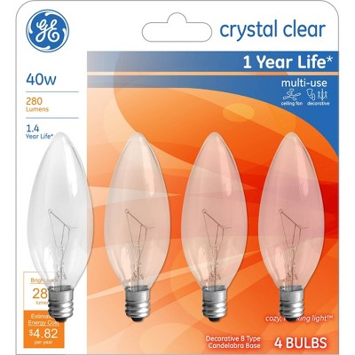 General Electric Deco Small Base Light Bulb Clear