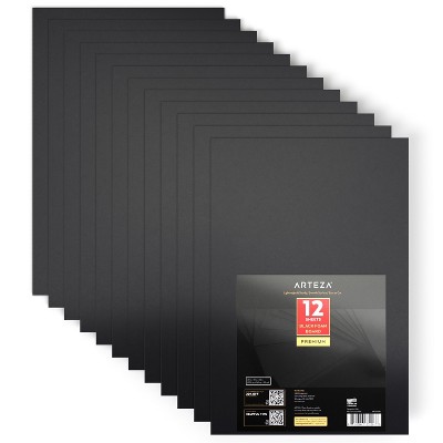 Arteza Black Foam Boards, 20"x30"x.5", Double Sided, Lightweight for Presentations or Artwork or School - 12 Pack (ARTZ-8319)