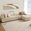 SEVOBAL Sectional Sofas Convertible U Shaped Sofa Couch with Storage, Ottomans, Oversized Sofa Couch with Chaise for Living Room, Beige, 30"*30"*16.5" - 3 of 4