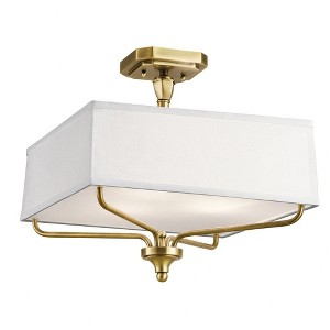 Kichler Lighting Arlo 3 - Light Semi-Flush Mount in  Natural Brass - 1 of 3