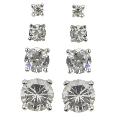 sterling silver stud earrings set