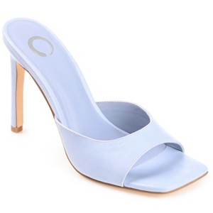 Journee Collection Womens Marlowe Tru Comfort Foam Open Toe High Stiletto Pumps Blue 9 - 1 of 4