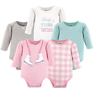 Luvable Friends Hudson Baby Long-Sleeve Bodysuits 5pk - 1 of 1