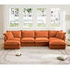 Oversized 156.6" Chenille Slipcovered U-Shaped Modular Sectional Sofa with French Edges and Removable Covers, 6-Piece Free combination - 2 of 4