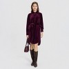 Women's Long Sleeve Velvet Midi Shirtdress - Universal Thread™ - 3 of 3