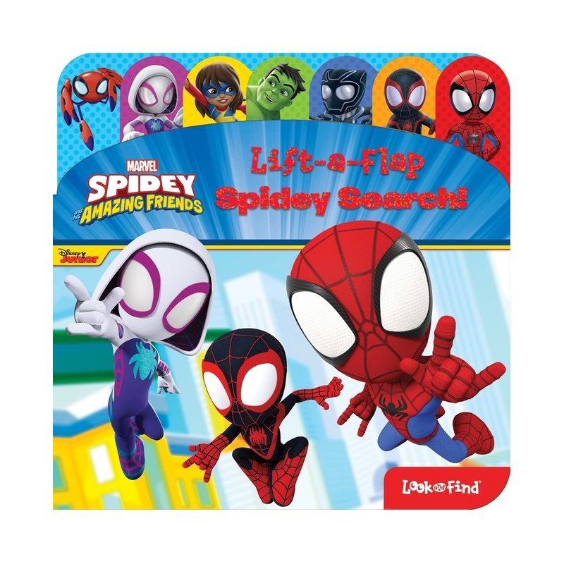 Spidey and His Amazing Friends: Spidey Search! Lift-A-Flap Look and Find - by  Pi Kids (Board Book), 1 of 2