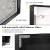40 x 30 inch Bathroom Mirrors Wall Rectangle Vanity Mirror Modern Metal Framed Rectangular Mirror Decorative Square Corner Mirror Black - 3 of 4