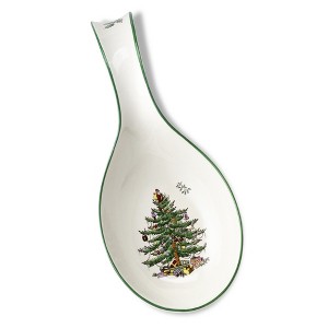 Spode Christmas Tree Spoon Rest, 12-Inch Festive Cooking Utensil Rest, Christmas Spatula & Ladle Holder, Fine Earthenware, Dishwasher Safe - 1 of 4