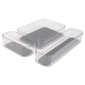 Lexi Home 3-Piece Acrylic Drawer Organizer Set - 1 of 4