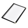 WeChef 60 Pack Restaurant Menu Covers 8.5 x 14" Book Style 3 Pages 6 Views Black - 3 of 4