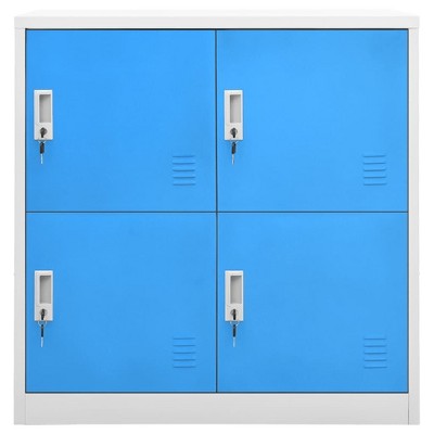 vidaXL Locker Cabinet Gray and blue Steel Medium Locker Cabinet