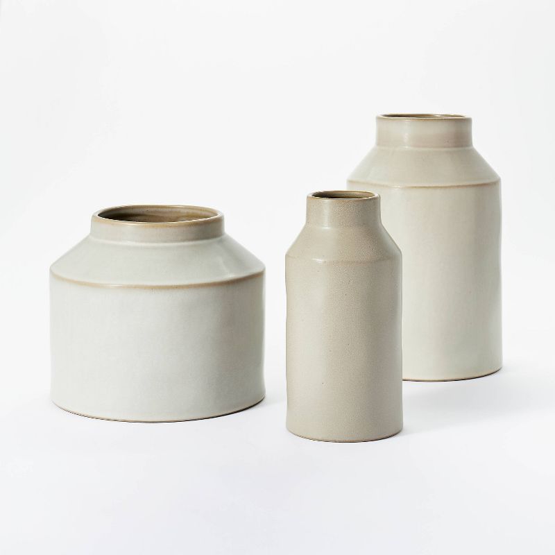 10&#34; x 6&#34; Carved Ceramic Vase Gray - Threshold&#8482; designed with Studio McGee, 4 of 5