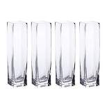 WHOLE HOUSEWARES 2.35" x 10" Set of 4 Clear Glass Vase