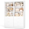Aheaplus 71'' Tall Storage Bookcase, Bookshelf with 3-Tier Open Shelves and 3 Drawers, Wood Storage Cabinet - 2 of 4
