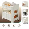 Yinvani White Eco-Friendly HDPE Baby Diaper Changing Table Non-Toxic Plastic Nursery Changer - 4 of 4